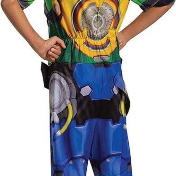 BRAND NEW boy overwatch lucio halloween jumpsuit cosplay costume size L 10-12 - Picture 2 of 10